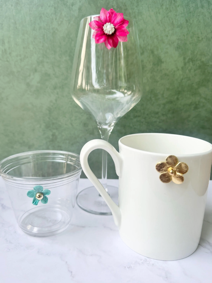 Handcrafted drink markers and wine charms