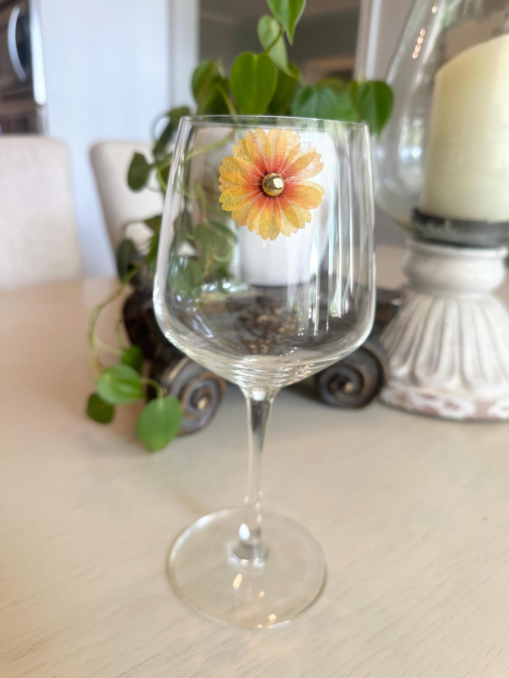 Southwest Floral Wine Charms, Cactus, Cowboy Boot, Bull Skull Drink Markers (Set of 6)