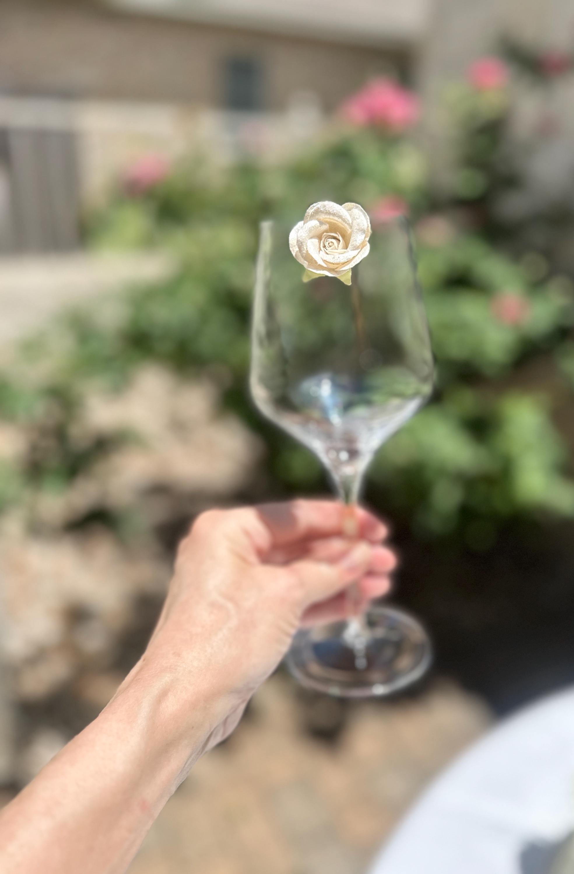 Floral Magnetic Wine Charms: Wedding Favors, Party Drink Markers, Hostess Gift, Set of 8