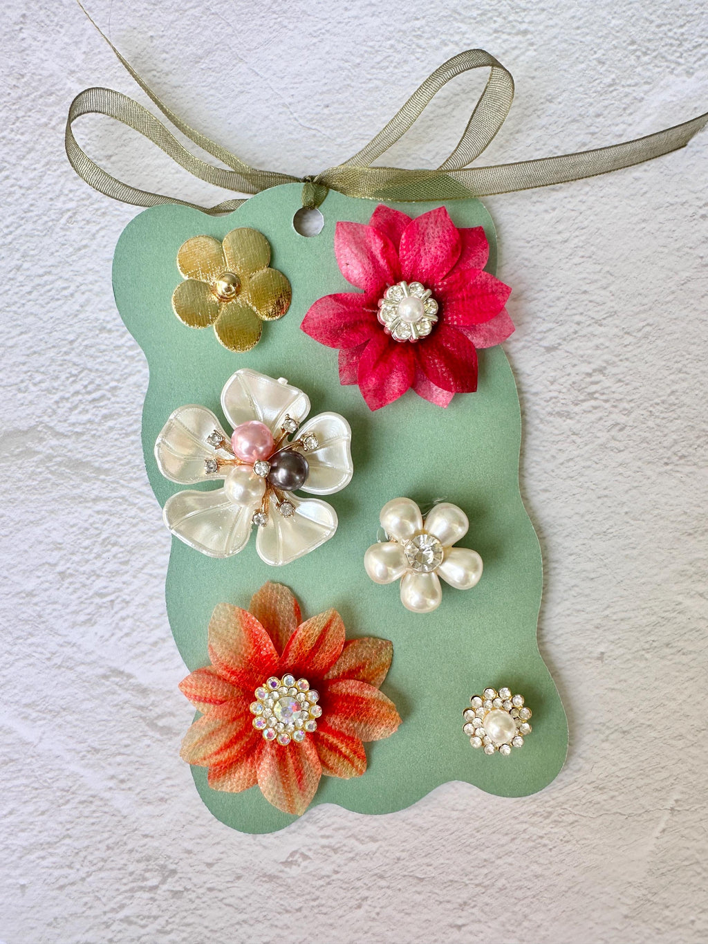 Floral Magnetic Wine Charms, Sparkling Drink Markers, Wedding Favors, Hostess Gift