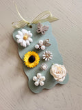 Floral Magnetic Wine Charms: Wedding Favors, Party Drink Markers, Hostess Gift, Set of 8