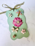Floral Magnetic Wine Charms, Sparkling Drink Markers, Wedding Favors, Hostess Gift, Set of 6