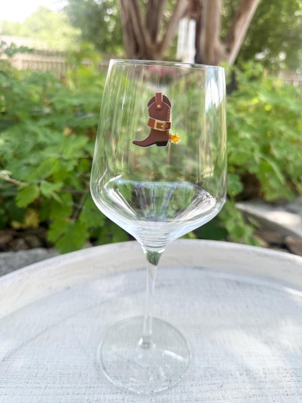 Southwest Floral Wine Charms, Cactus, Cowboy Boot, Bull Skull Drink Markers (Set of 6)