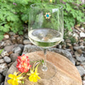 Floral Rhinestone Magnetic Wine Charms: Crystal Glass Drink Markers (Set of 8)