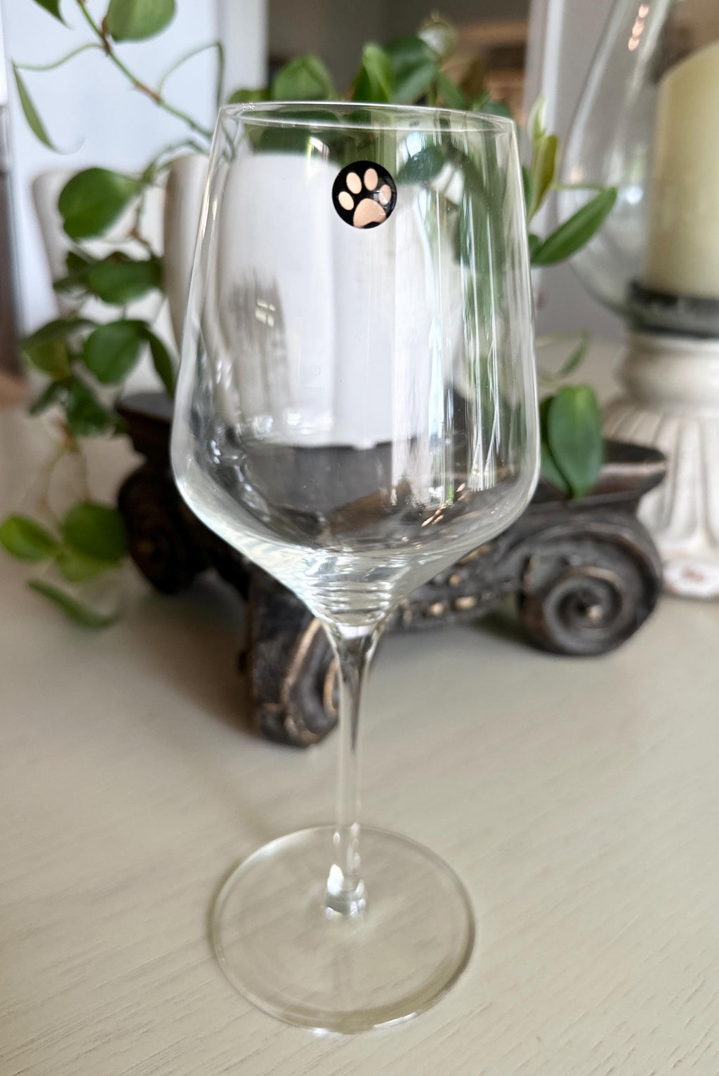 Paw Print Wine Charms, Floral Rhinestone Heart Drink Markers, Animal Lover Gift, Dog and Cat Paws, Housewarming