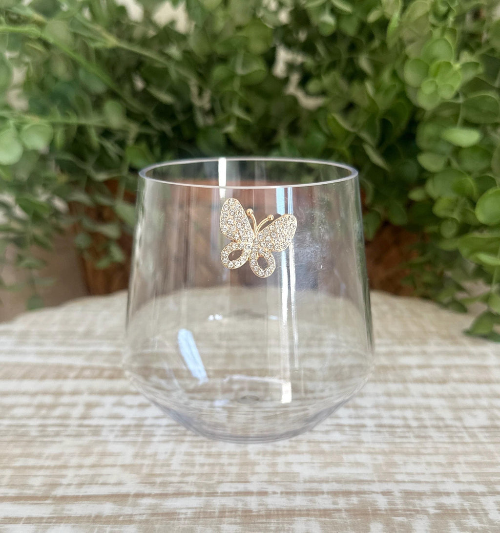 Floral Wine Charms, Sparkling Drink Markers, Wedding Favors, Hostess Gift, Sunflower, Lady Bugs