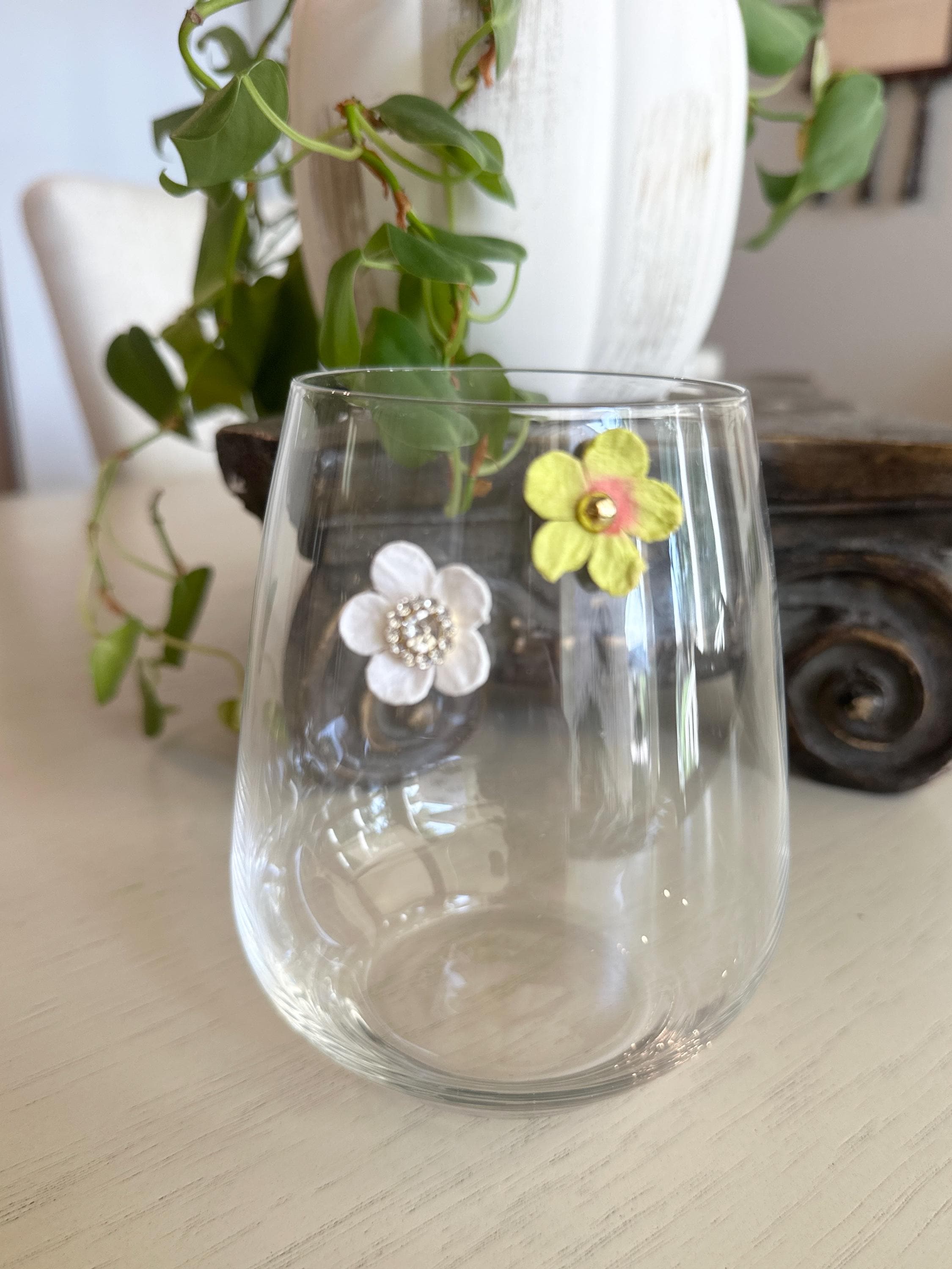 Flowers, Bling and Boots Wine Charms, Sparkling Drink Markers, Wedding Favors, Hostess Gifts, Butterfly Accent, Cowboy Boots