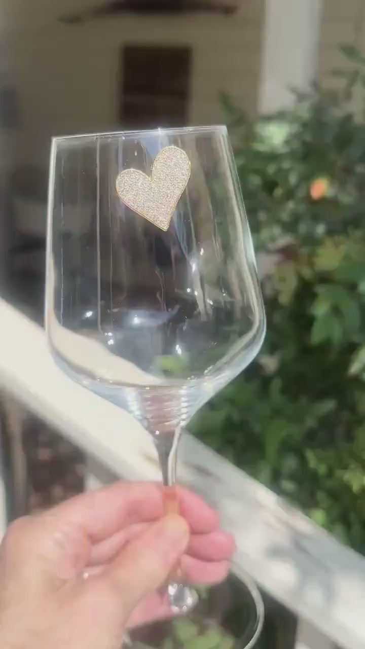 Floral Wine Charms, Sparkling Drink Markers, Wedding Favors, Hostess Gift, Roses and Rhinestone Heart